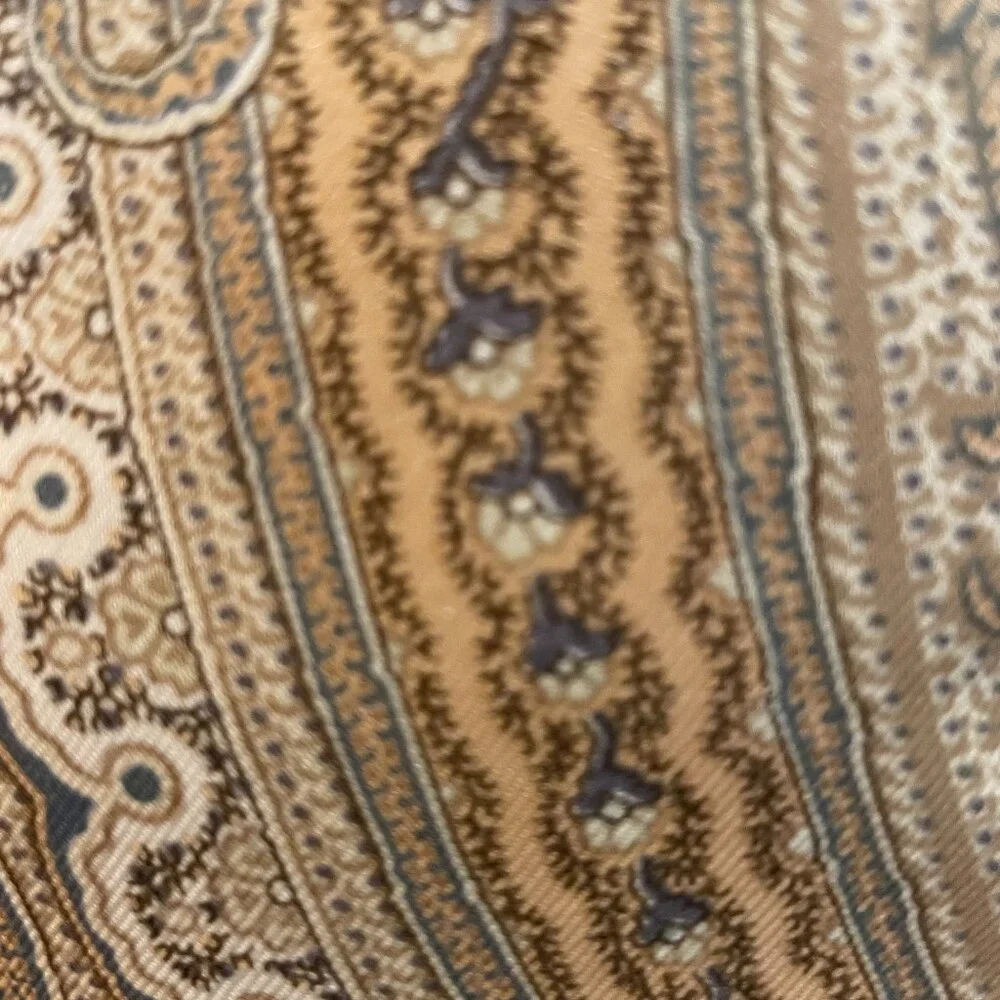 Vintage ETRO Profumi Double Handle Tote Bag in Paisley Beige Gold Nylon EUC - Picture 7 of 13